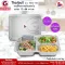 ThaiBULL Food Hole tray with stainless steel food tray (304) 3 channels, size 24x17x4 cm.