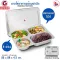 ThaiBULL, food tray tray, 4 stainless steel tray tray with a lid of the Food Tray, 1 round channel (Stainless Stell 304)