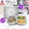 ThaiBULL Food Hole tray with stainless steel food tray (304), 3 channels, size 24x17x4 cm, TBSS-3N, free! Spoon, fork
