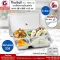 ThaiBULL 4-hole stainless steel tray tray with Food Tray TBSS-4L (Stainless Stell 304) lid, free! Spoon, fork