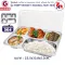 ThaiBULL Stainless Steel Stainless Steel Trays, School tray tray, Hole tray, TBSP-5E304CY Hospital tray with plastic lid PP Food Tray (Stainless 304)