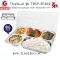 ThaiBULL model TBSP-5E304, stainless steel tray tray, 5 channels, Food Tray (Stainless Stell 304) with a lid (PP)