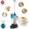 Getzhop that hit milk bubbles that hit the wireless Milk Foamer with a base + cleaning brush (Silver)