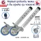 Getzhop ชุดล้อเสริม Walker ล้อ วอล์คเกอร์ อะไหล่ล้อ (ล้อหลัง) รุ่น YC8201S