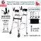 Yade รุ่น YC8230B ไม้เท้า Walker วอล์คเกอร์ อุปกรณ์ช่วยเดิน ฝึกเดิน 4 ขา มีล้อหน้า-หลัง ปรับระดับได้ (มีเบรคมือ)