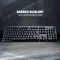 Gaming keyboard has a rotating button. Pink keyboard Silverwhite Silver Black