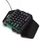 One-Handed Gaming Keyboard Mechanical Ergonomic Mini Game Keypad 35keys Led Backlit Portable