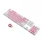 Double-Shot Injection 104 Keys Pbt Keycaps Pink White Color Keycaps For Mechanical Keyboard