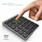 Aluminum Alloy 28 Keys Wireless Bluetooth Numeric Keypad Ultra-Thin Mini Portable Rechargeable Office Home Numpad