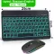 RGB Wireless Keyboard Mouse Combo Russian Spainish Bluetooth Keyboard and Mouse Set Rechargeable Keyboards for iPad Laptop