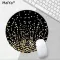 Maiya Floating Dots Black And Gold On White Silicone Round Mouse Pad Mouse Game Anti-slip Lappc Mice Pad Mat Gaming Mousepad