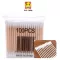 คอตตอนบัด สำลีก้าน 100 ก้าน Cotton buds สำลีปั่นหูด้ามไม้ สำลีไม้ สำลีเช็ดเครื่องสำอาง